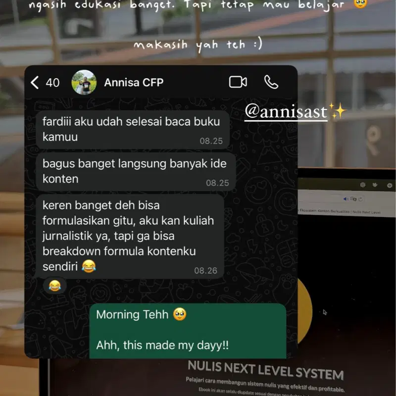 membaca buku nulis next level